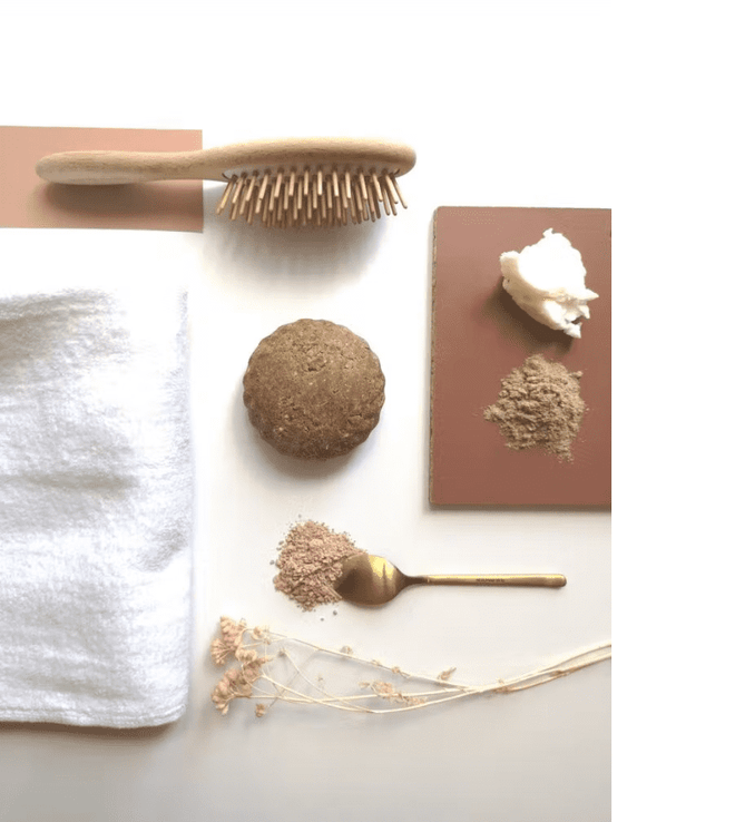 Solid shampoo for dry and brittle hair - Pink clay and marshmallow